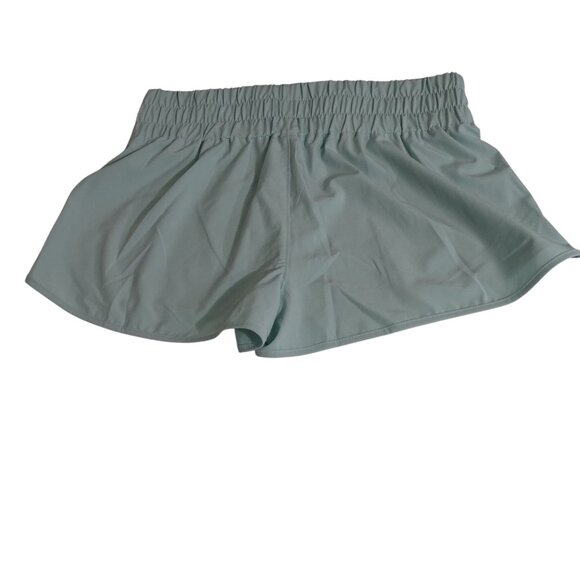 Vanilla Star Light Green High-Waisted Shorts Women Size L Athletic Active Wear - Picture 2 of 9